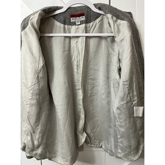 Huis Clos Wool Blend Zipper Jacket Size 12 - Picture 5 of 6